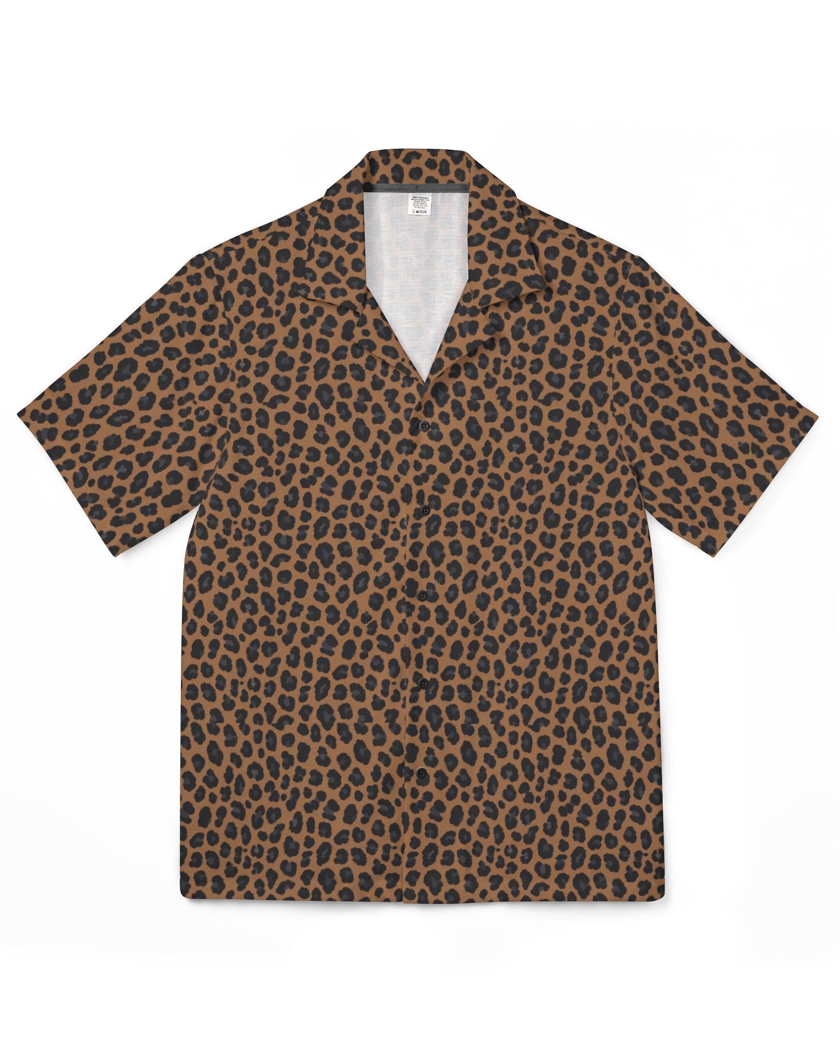 Short-sleeve shirt with a pattern on a white background