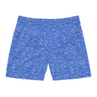Blue shorts with wave pattern on a white background
