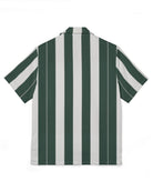 Green and white striped shirt on a white background